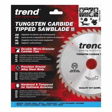 Trend Craft saw blade 190mm x 24T x 30mm crosscut CSB/CC19024