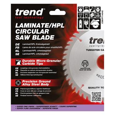 Trend Craft saw blade 140mm x 42 teeth x 20 fine finish CSB/PT14042