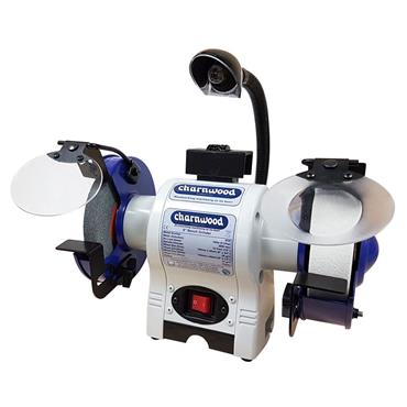 Charnwood BG6 6" Bench Grinder, 250w, 20mm greystone, 40mm whitestone