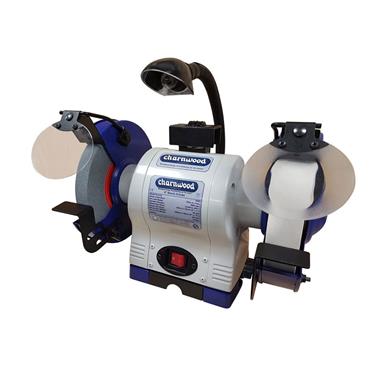 Charnwood BG8 8" Bench Grinder, 550w, 20mm greystone, 40mm whitestone