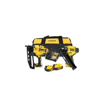 Dewalt DCK246P2 18V XR Brushless Nailer Twin Pack In Kitbag (2x5Ah)