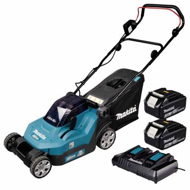 Makita DLM382PT2 380mm Twin 18V Lawnmower (2X5Ah)
