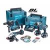 Makita DLX4195JX1 18V LXT 4 Piece Kit with 3 x 5.0Ah Batteries & MakPac Cases