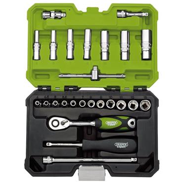 Draper DRA-04463 expert metric socket set, 1/4"sq. dr., green
