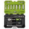 Draper DRA-04463 expert metric socket set, 1/4"sq. dr., green