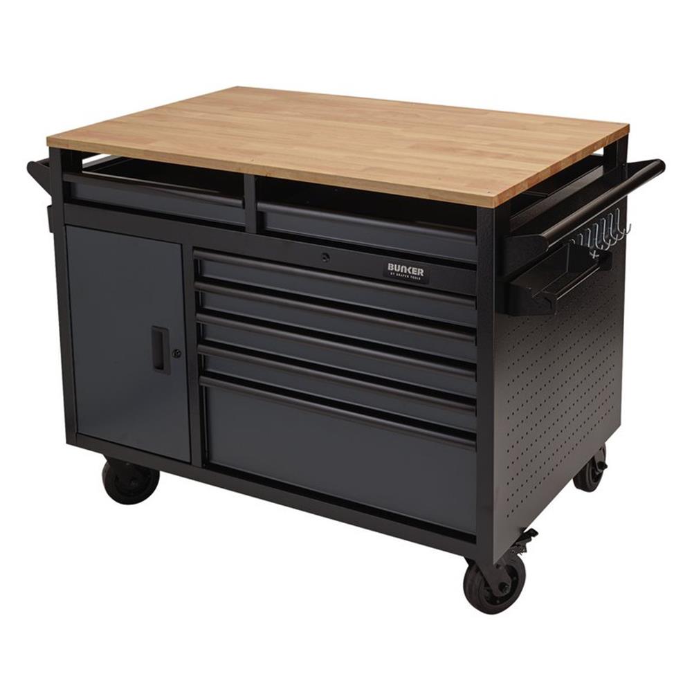 Draper Tools Bench Draper BUNKER Multi-Function 14 Drawer Roller Tool Cab Bench 48