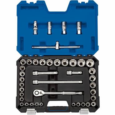 Draper 41 Piece Expert MM/AF Combined Socket Set 1/2" Sq. Dr.