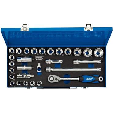 Draper 28 Piece 1/2" Square Drive Ratchet Socket Set