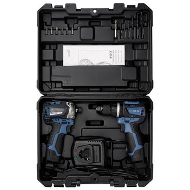 Draper Dxpulse 12V Brushless Drill & Impact Twin Kit 27983 (2x2Ah)