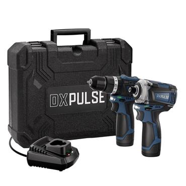 Draper Dxpulse 12V Brushless Drill & Impact Twin Kit 27983 (2x2Ah)