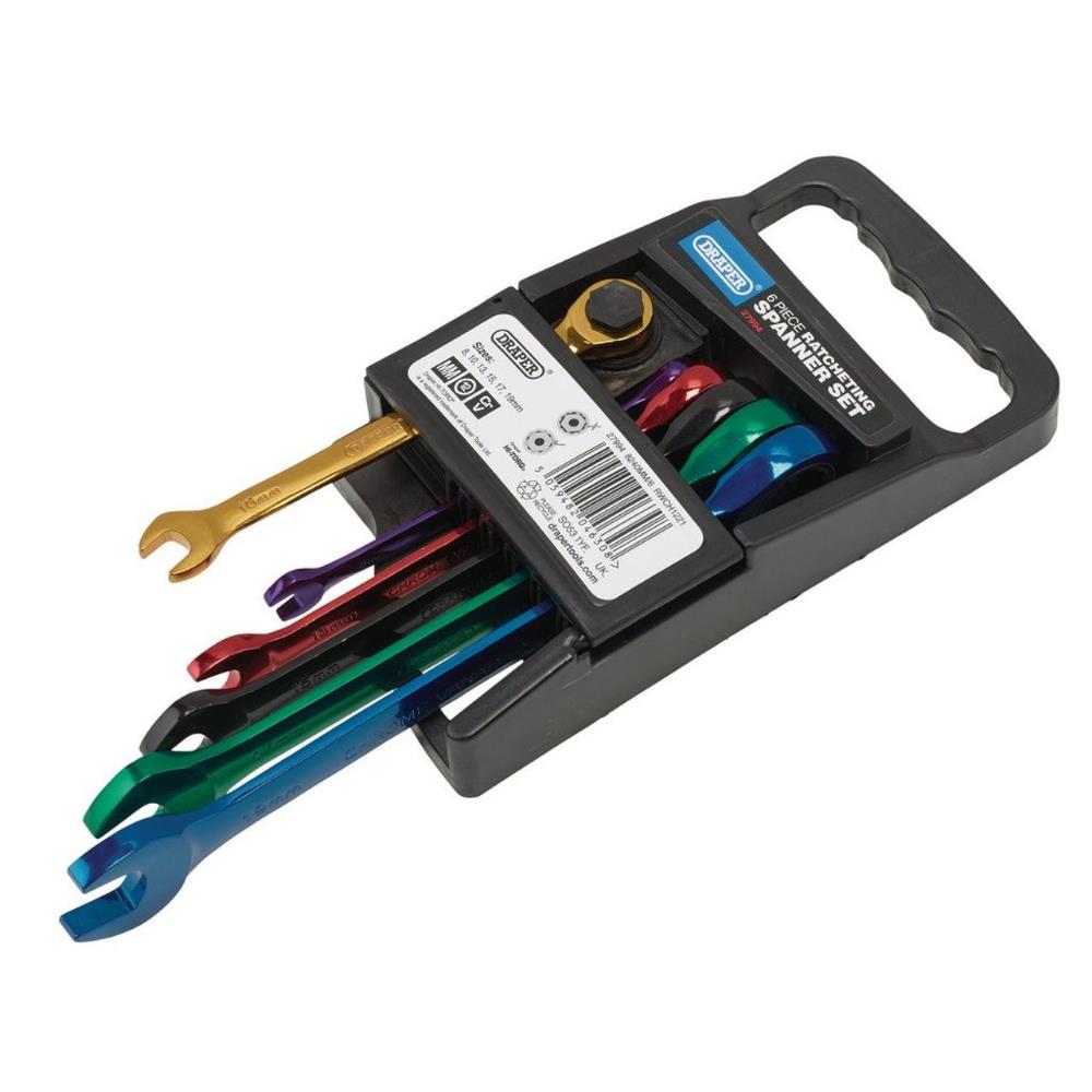 Draper HITORQ 6 Piece Ratchet Spanner Set 27994 Toolfix Dundalk