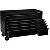 Draper BUNKER 10 Drawer W/Bench Roller Cabinet-Black S/Steel Worktop 56" (28077)