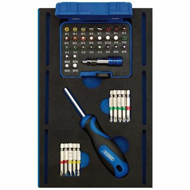 Draper 40 Piece Screwdriver & Bit Set In Foam Tray 63514