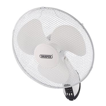 Draper 70975 16" Wall Mounted Fan & Remote