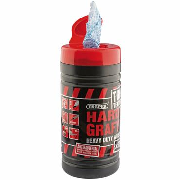 Draper Hard Graft' Tuff Texture Heavy Duty Wipes (90 Pack) 84712