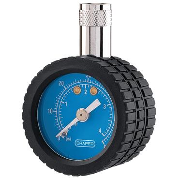 Draper Tyre Pressure Gauge TPG5, 0 - 60psi, 0 - 4 bar 91364