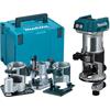 Makita DRT50ZJX3 18V 1/4-3/8" 18V Router/Trimmer With 4 Bases (Bare Unit)