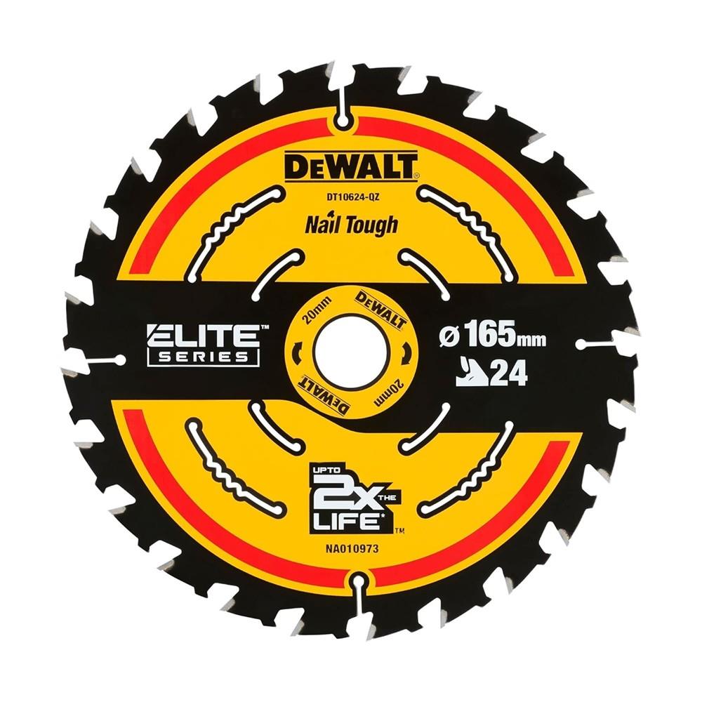 DeWalt DT10624 165mm 24T 20mm Extreme Cordless Circular Saw Blade