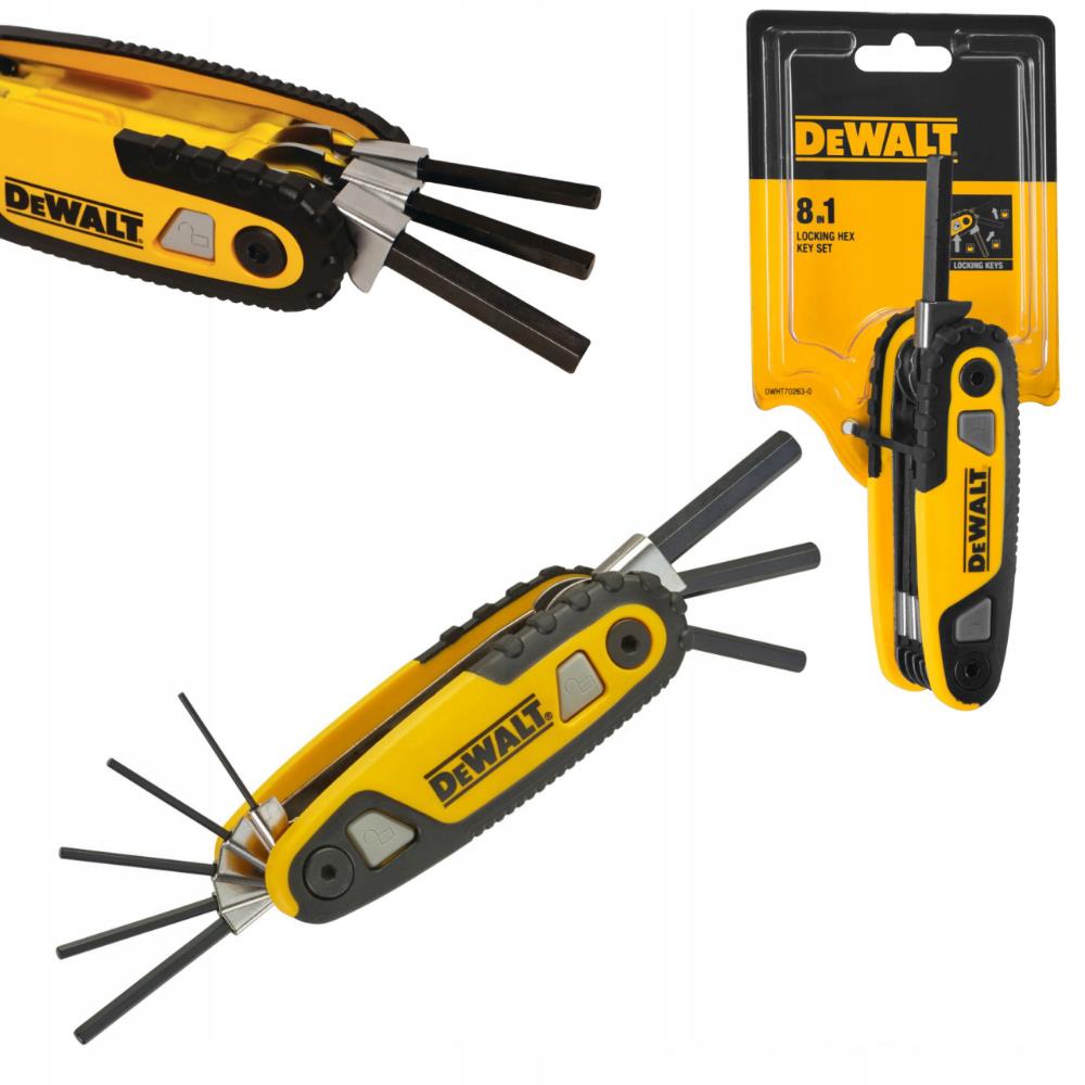 DeWALT DWHT70263M Folding Locking Hex Key Set MM Toolfix Dundalk