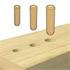 Trend DWL/5/50 Hardwood Dowels 10 x 50mm - 50pk