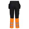 Portwest DX457 DX4 Hi-Vis Class 1 Detachable Holster Pocket Craft Trouser - Orange / Black