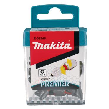 Makita E-03246 Impact Premier Bit Set Ph2-25mm 15Pc