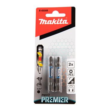 Makita E-03305 Impact Premier Torsion Bit Pz2-50mm 2Pc