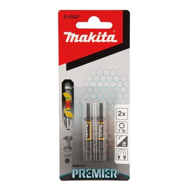 Makita E-03327 Impact Premier Torsion Bit T10-50mm 2Pc