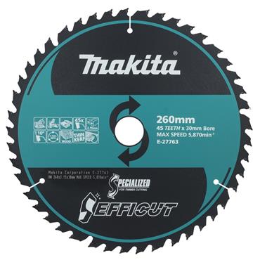 Makita E-27763 Efficut Tct Saw Blade 260X30X45T