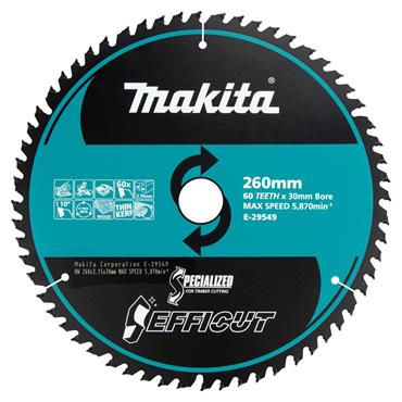Makita E-29549 Efficut Tct Saw Blade 260X30X60T