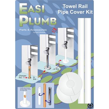 Easiplumb Towel Rail Pipe Cover Kit - White
