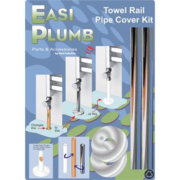 Easiplumb Towel Rail Pipe Cover Kit - Chrome