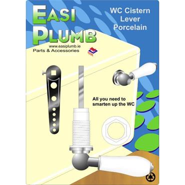 Easiplumb White Ceramic Repro. Cistern Lever Set CP