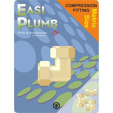 Easiplumb 1/2" Brass Compression Elbow