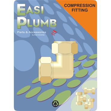 Easiplumb 3/4" Brass Compression Elbow