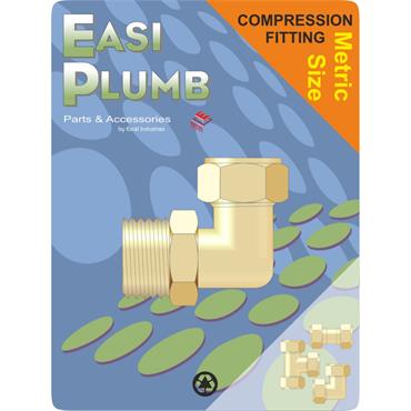 Easiplumb 1/2" M.I. Brass Compression Elbow