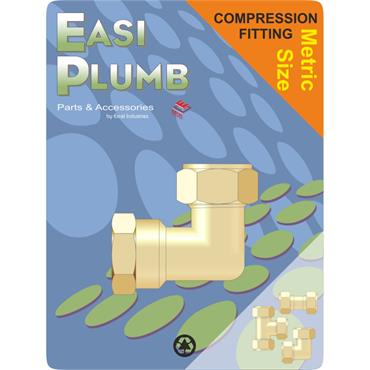 Easiplumb 1/2" F.I. Brass Compression Elbow
