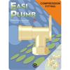 Easiplumb 3/4" x 3/4" F.I. Wall Plate Brass Compression Elbow