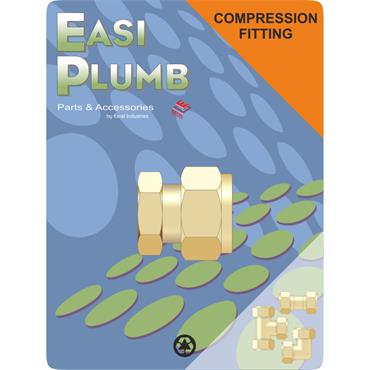 Easiplumb 3/4" Brass Compression Stop End