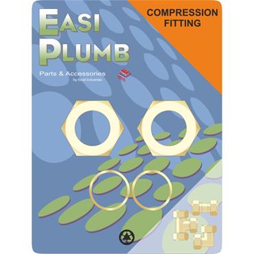 Easiplumb Pk/2 No. 1/2" Brass Compression Nuts & Olives