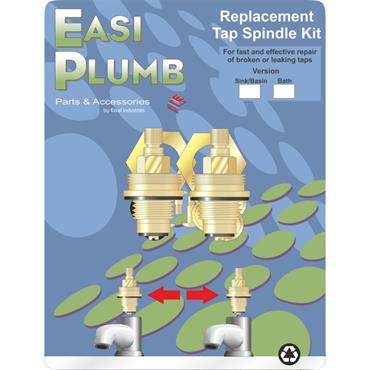 Easiplumb Pair 1/2" Replacement Brass Spindles incl. Bushings