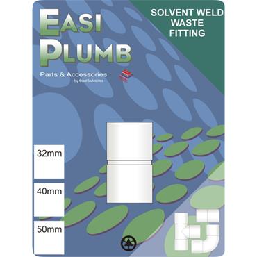 Easiplumb 32mm White Waste Straight Coupling