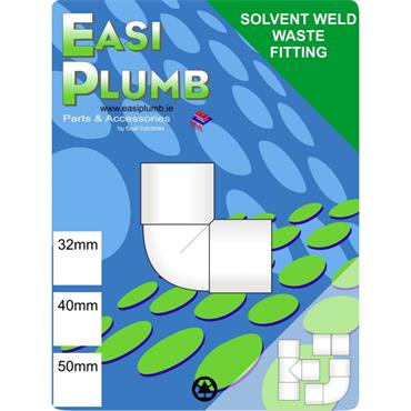 Easiplumb 40mm White Waste Knuckle Elbow