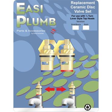Easiplumb Pair 1/2" Replacement Ceramic Disc Valves - incl. Bushings