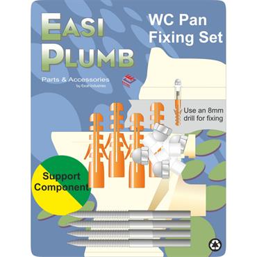 Easiplumb Stainless Steel WC Pan Fixing Set