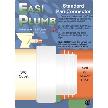 Easiplumb 4" Straight Pan Connector
