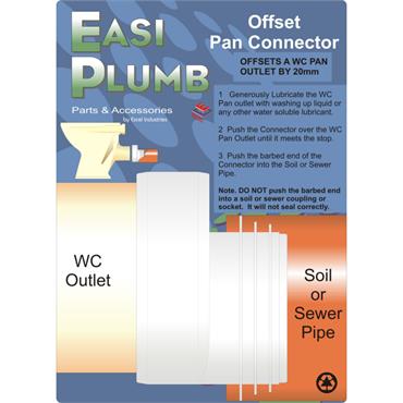 Easiplumb 4" Offset Pan Connector