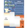 Easiplumb 4" Offset Pan Connector