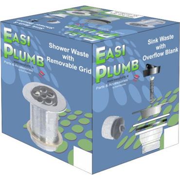 Easiplumb 11/2" PVC Sink Waste, Plug & Overflow Blank