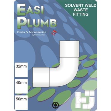 Easiplumb 32mm White Waste Swept Elbow